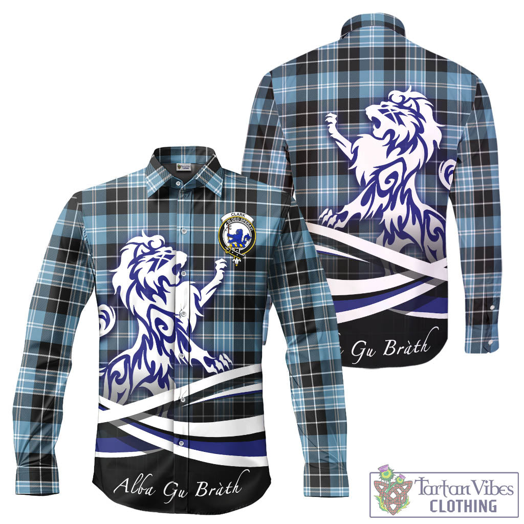 clark-lion-ancient-tartan-long-sleeve-button-up-shirt-with-alba-gu-brath-regal-lion-emblem