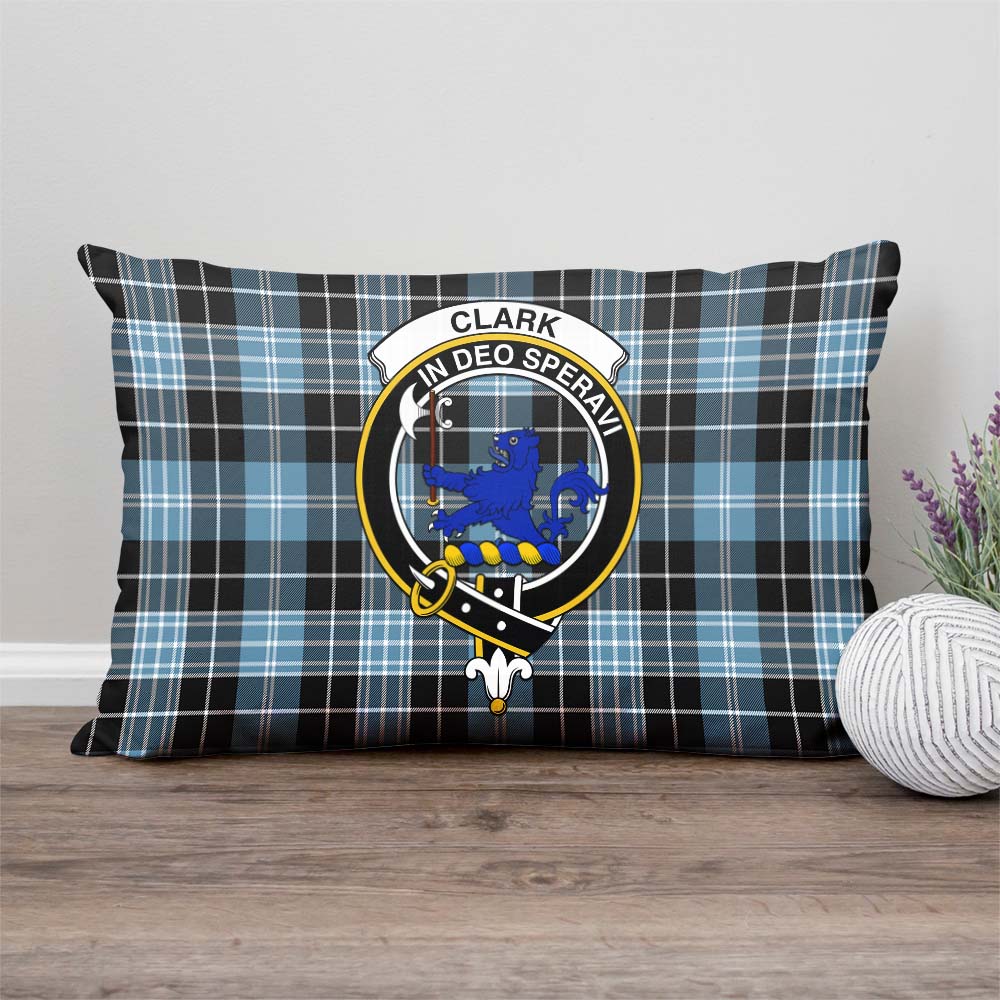 Clark (Lion) Ancient Tartan Pillow Cover with Family Crest Rectangle Pillow Cover - Tartanvibesclothing