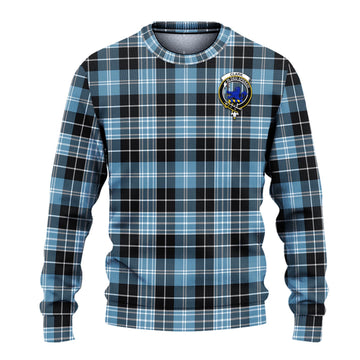 Clark (Lion) Ancient Tartan Ugly Sweater with Family Crest