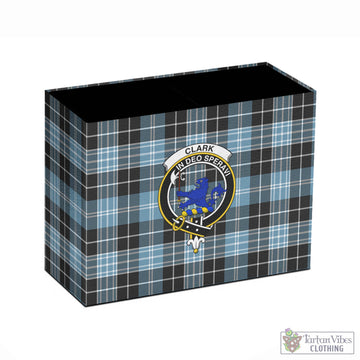 Clark (Lion) Ancient Tartan Pen Holder with Family Crest