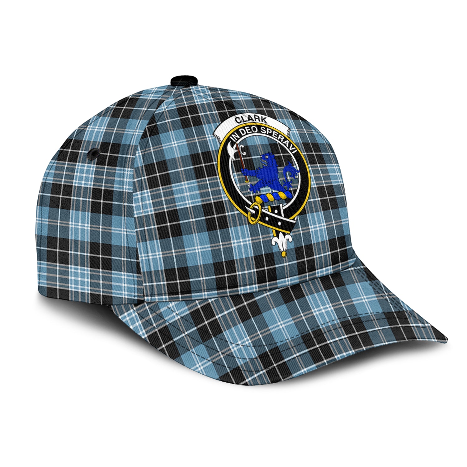 clark-lion-ancient-tartan-classic-cap-with-family-crest