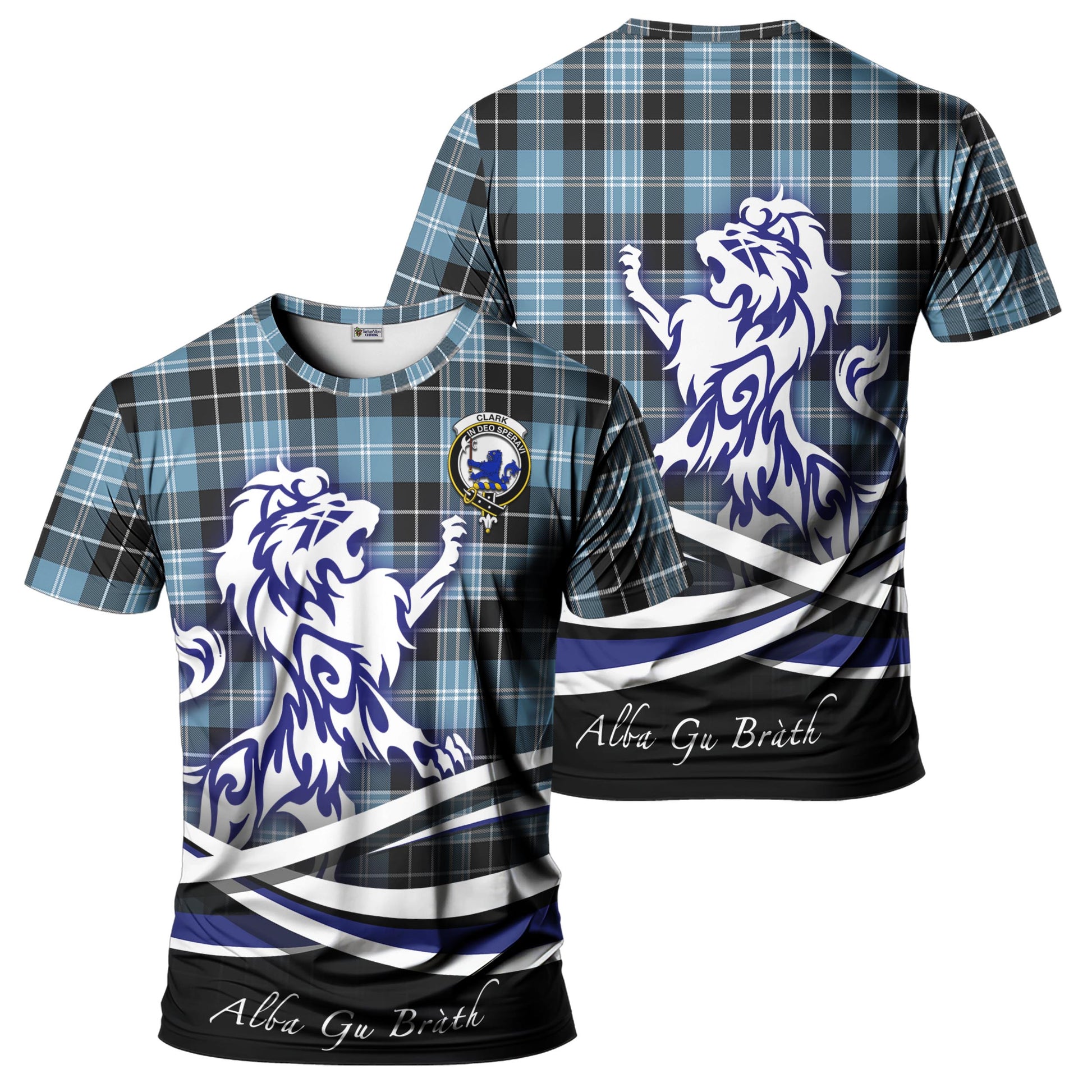 clark-lion-ancient-tartan-t-shirt-with-alba-gu-brath-regal-lion-emblem