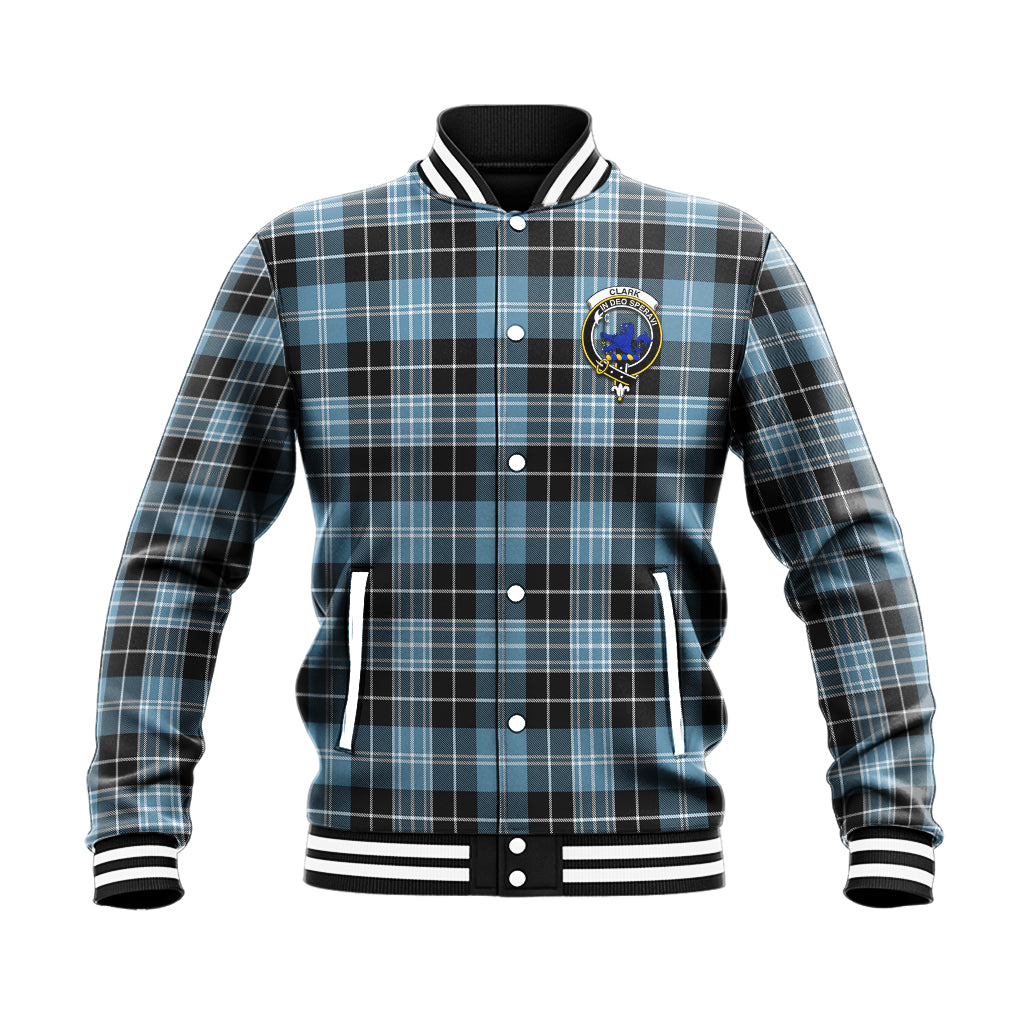 Clark (Lion) Ancient Tartan Baseball Jacket with Family Crest - Tartan Vibes Clothing