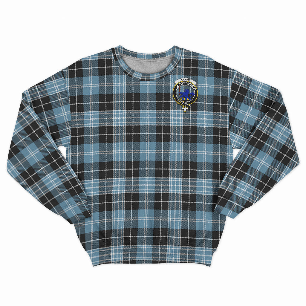 Clark (Lion) Ancient Tartan Sweatshirt with Family Crest - Tartan Vibes Clothing