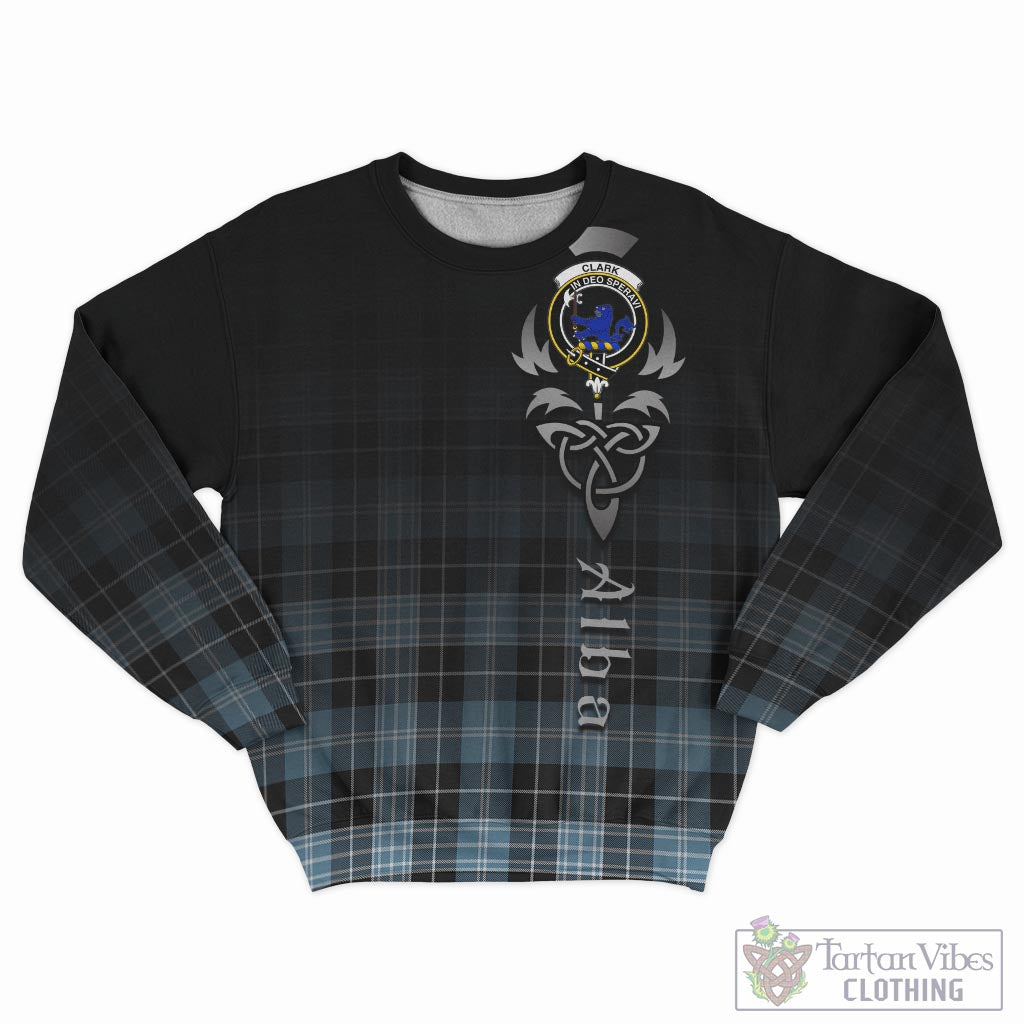 Tartan Vibes Clothing Clark (Lion) Ancient Tartan Sweatshirt Featuring Alba Gu Brath Family Crest Celtic Inspired