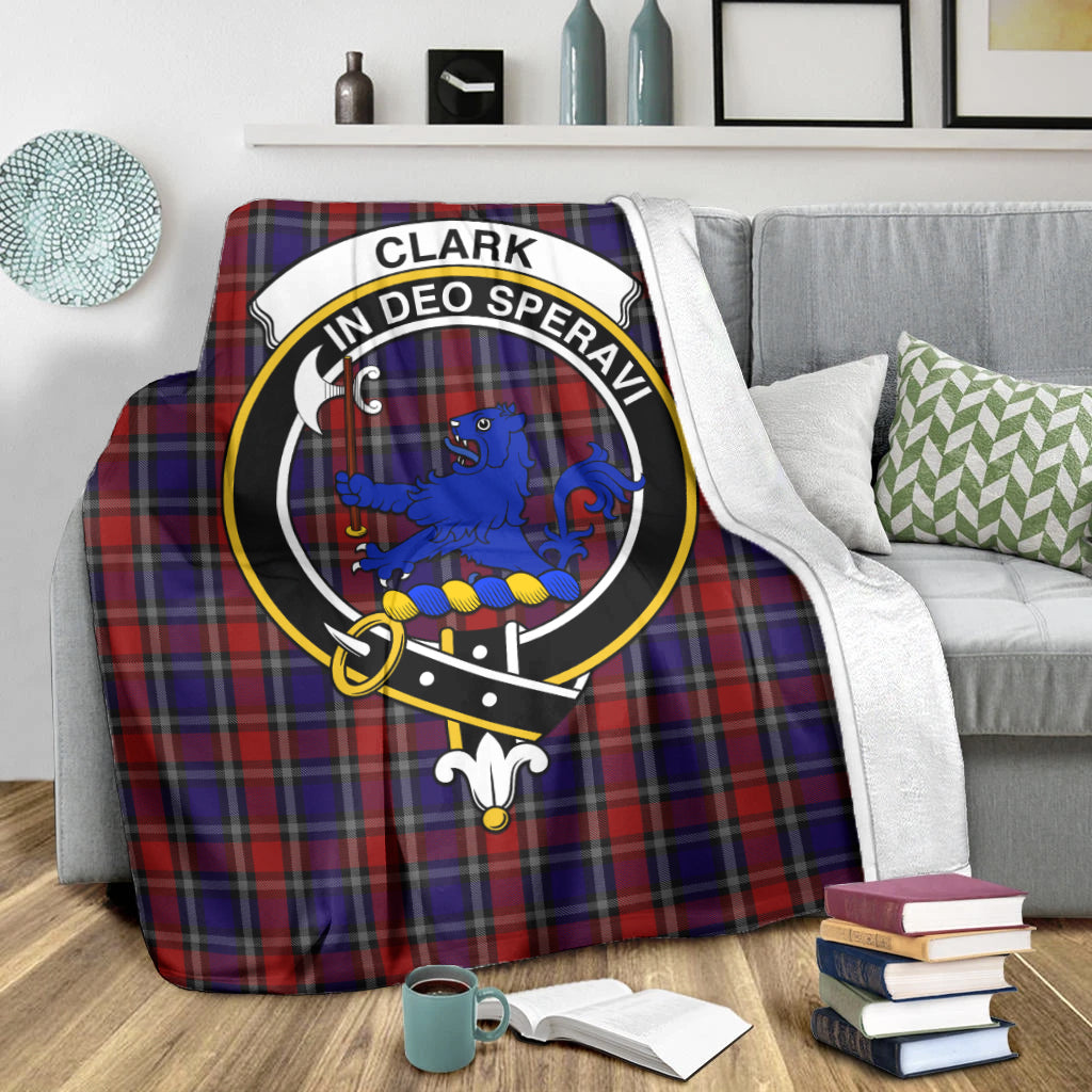 clark-lion-red-tartab-blanket-with-family-crest