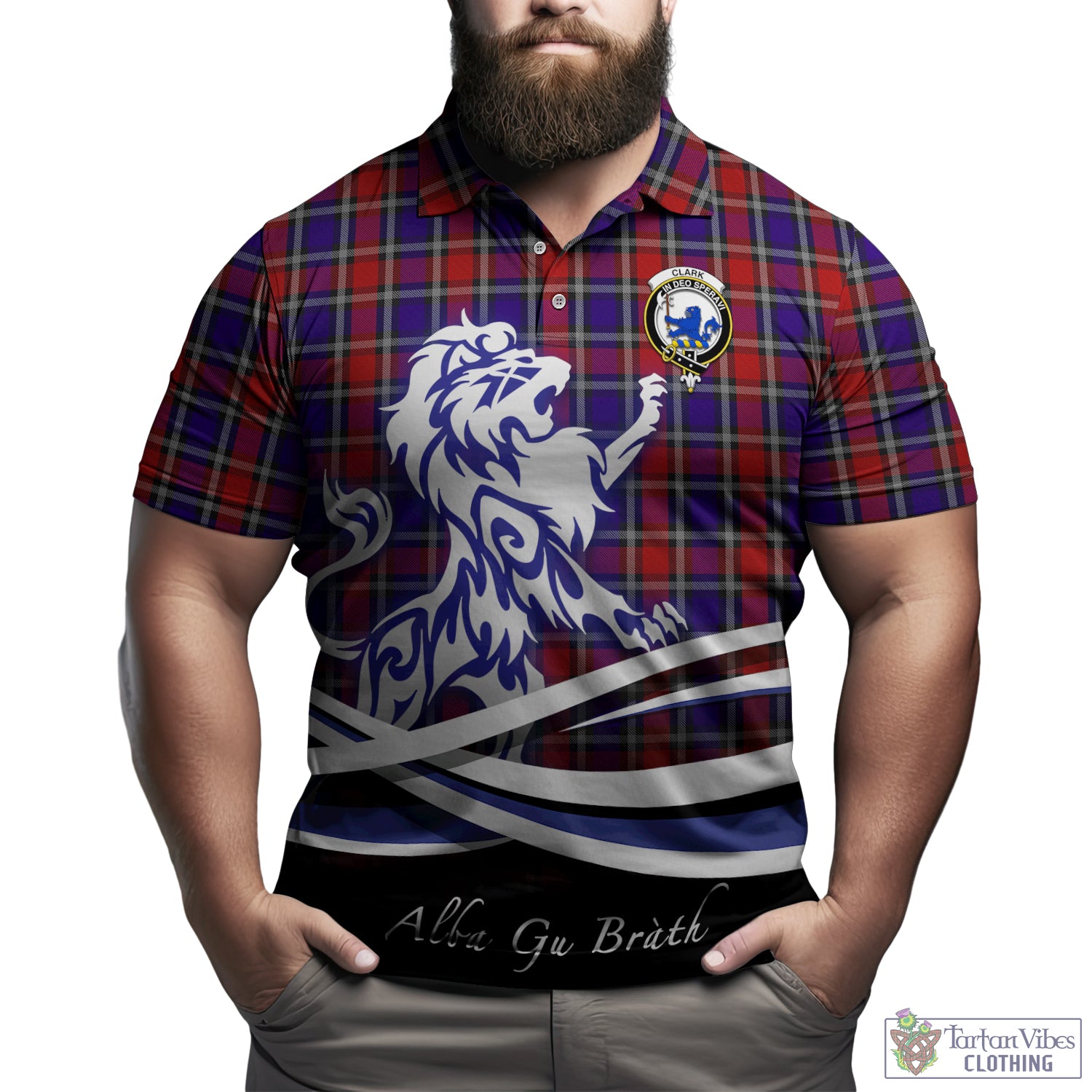 clark-lion-red-tartan-polo-shirt-with-alba-gu-brath-regal-lion-emblem