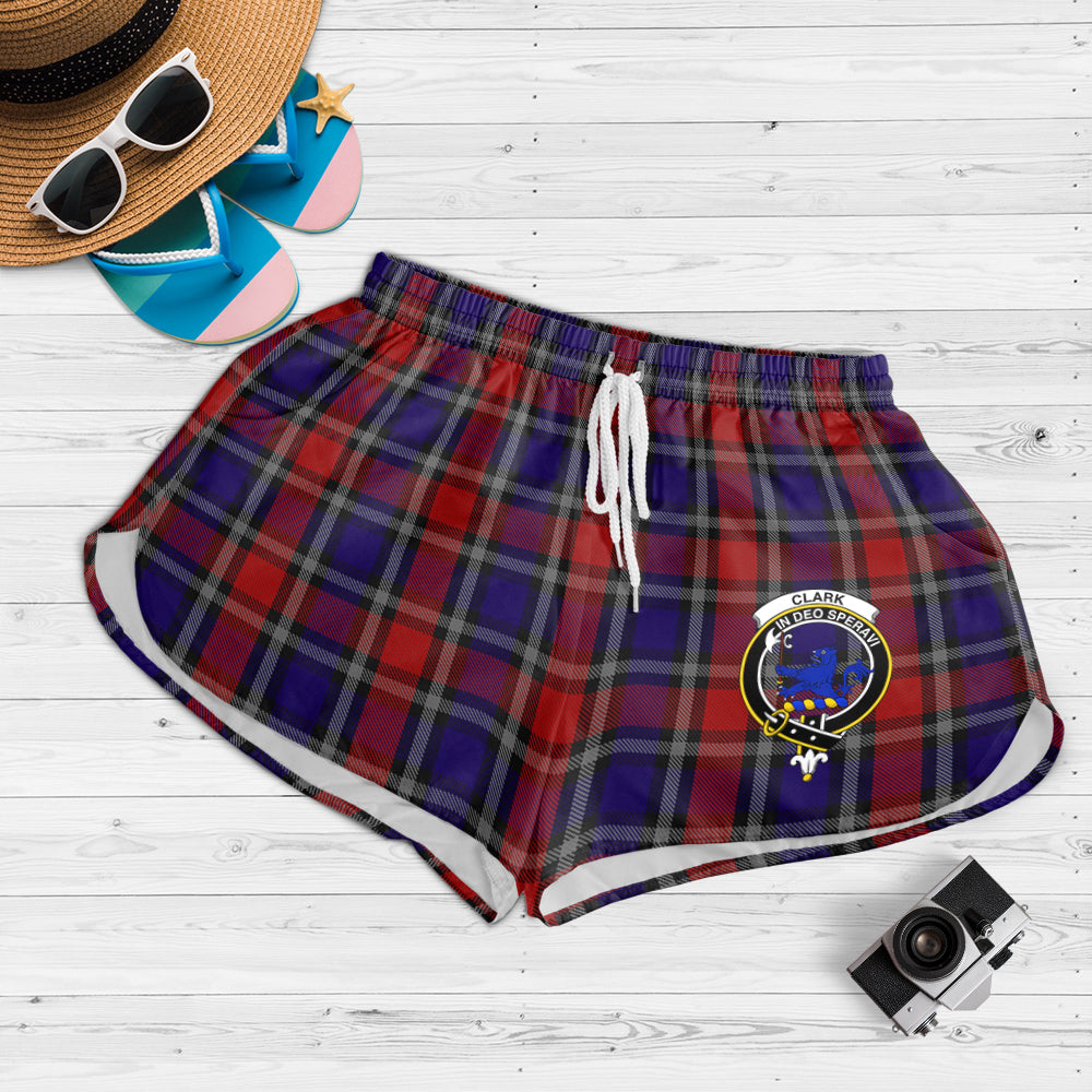 clark-lion-red-tartan-womens-shorts-with-family-crest