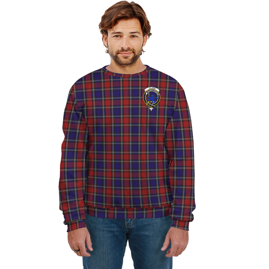 clark-lion-red-tartan-sweatshirt-with-family-crest