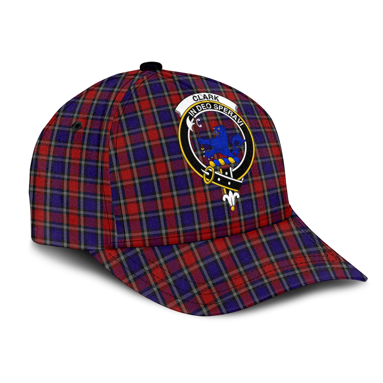 clark-lion-red-tartan-classic-cap-with-family-crest