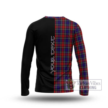 Clark (Lion) Red Tartan Long Sleeve T-Shirt with Family Crest and Half Of Me Style