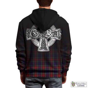 Clark (Lion) Red Tartan Hoodie Featuring Alba Gu Brath Family Crest Celtic Inspired