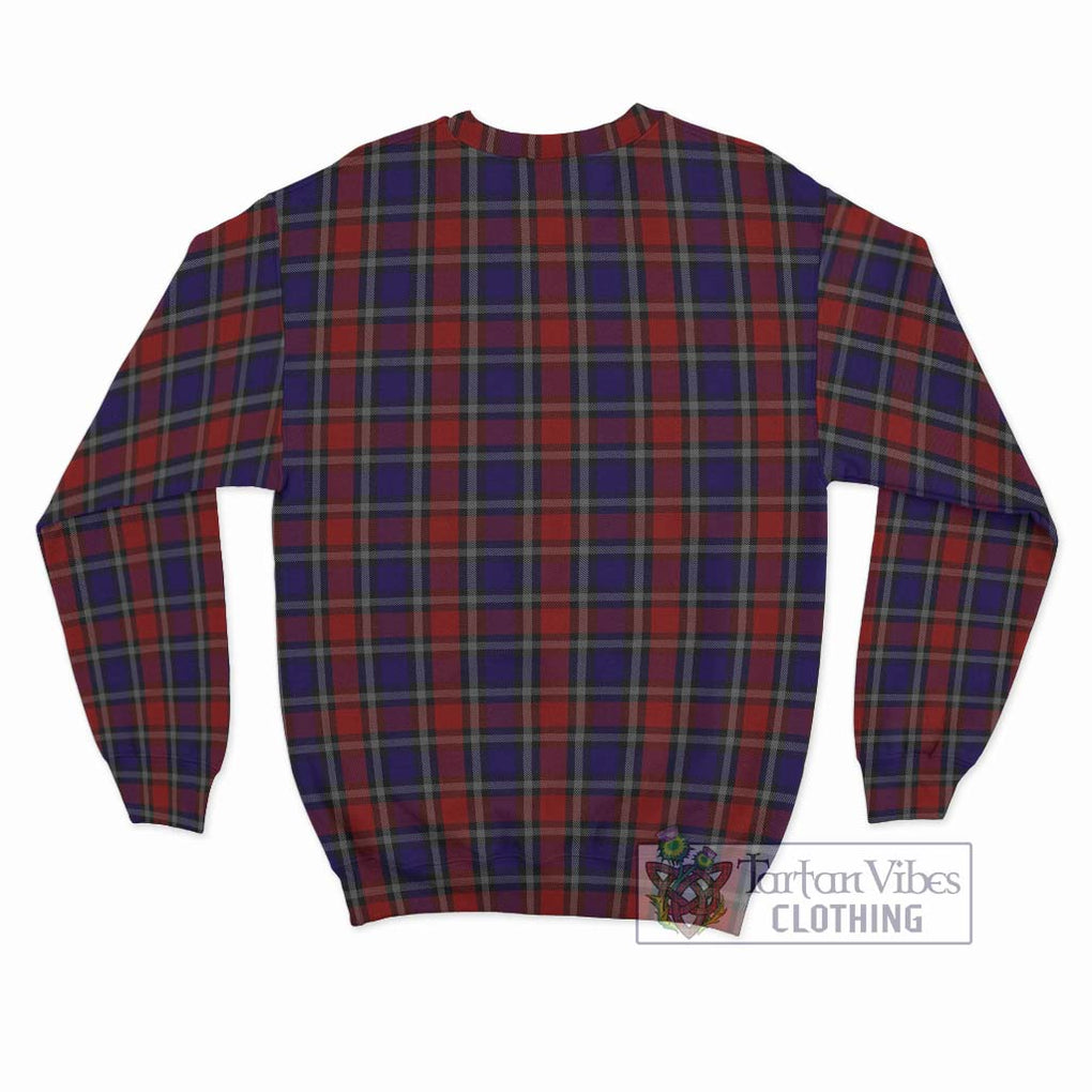 Clark (Lion) Red Tartan Sweatshirt with Family Crest DNA In Me Style - Tartanvibesclothing Shop