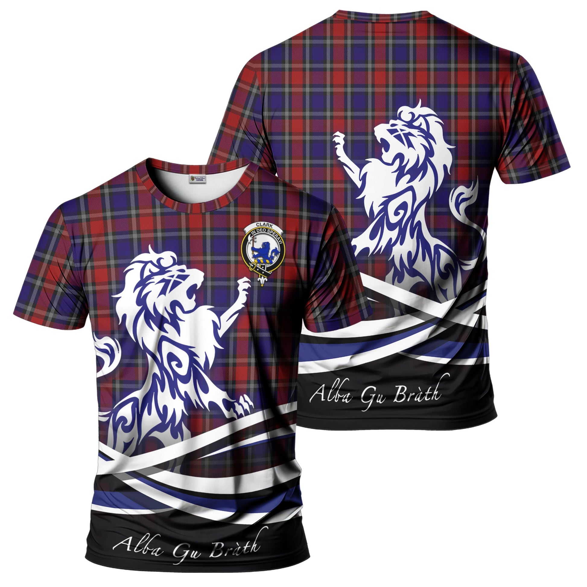 clark-lion-red-tartan-t-shirt-with-alba-gu-brath-regal-lion-emblem