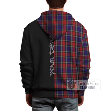 Clark (Lion) Red Tartan Hoodie with Family Crest and Half Of Me Style