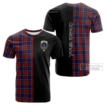 Clark (Lion) Red Tartan Cotton T-shirt with Family Crest and Half Of Me Style