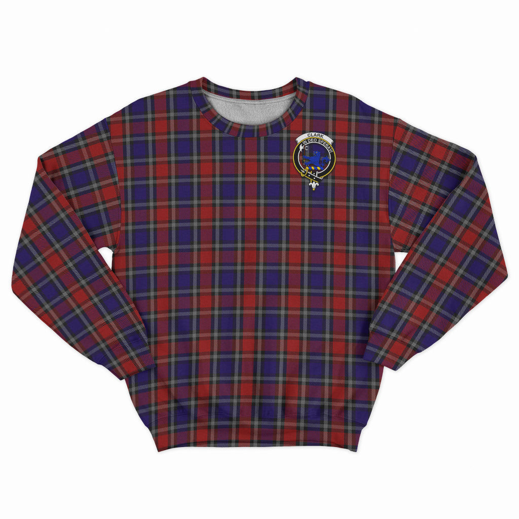 clark-lion-red-tartan-sweatshirt-with-family-crest