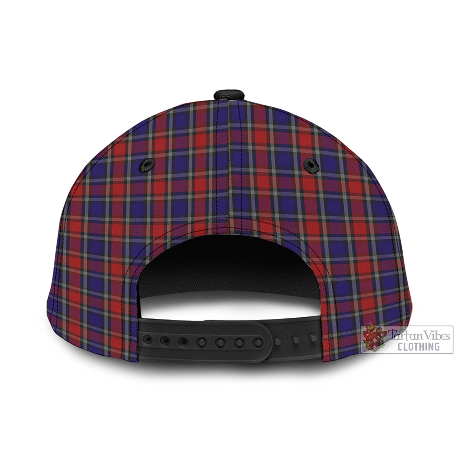 Tartan Vibes Clothing Clark (Lion) Red Tartan Classic Cap with Family Crest In Me Style