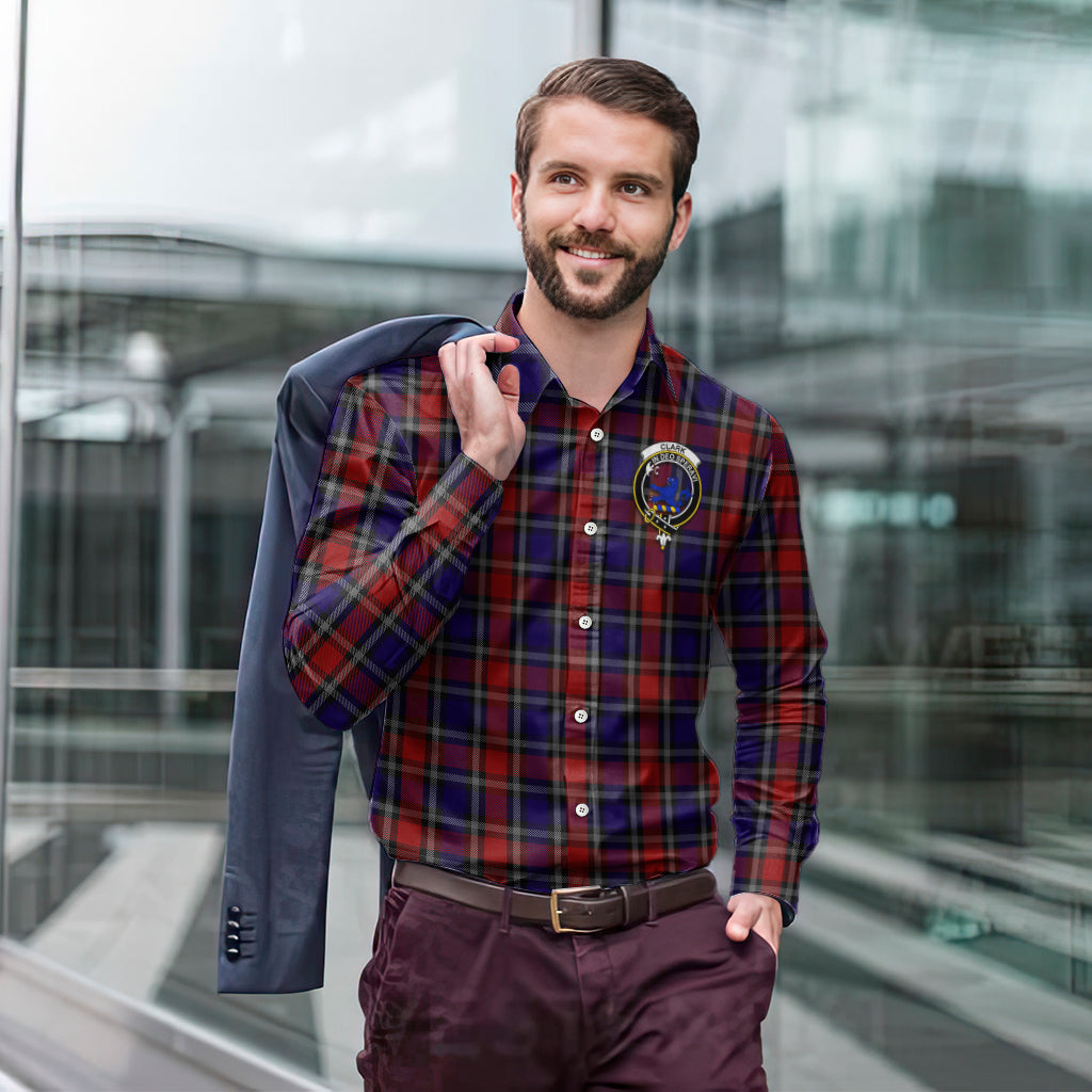 clark-lion-red-tartan-long-sleeve-button-up-shirt-with-family-crest