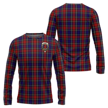 Clark Red Tartan Long Sleeve T-Shirt with Family Crest