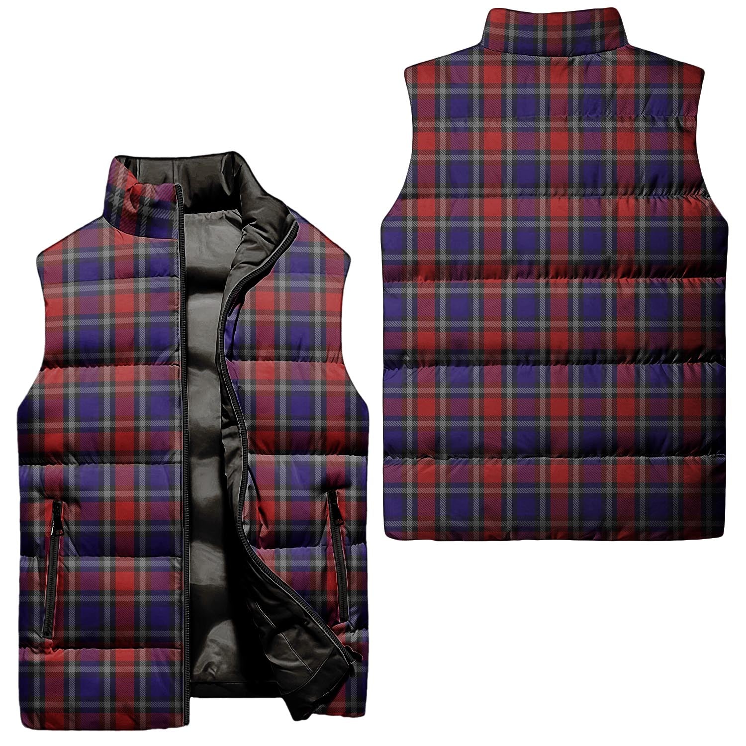 Clark Red Tartan Sleeveless Puffer Jacket Unisex - Tartanvibesclothing