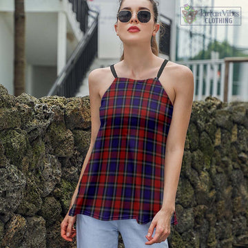 Clark Red Tartan Loose Halter Neck Camisole