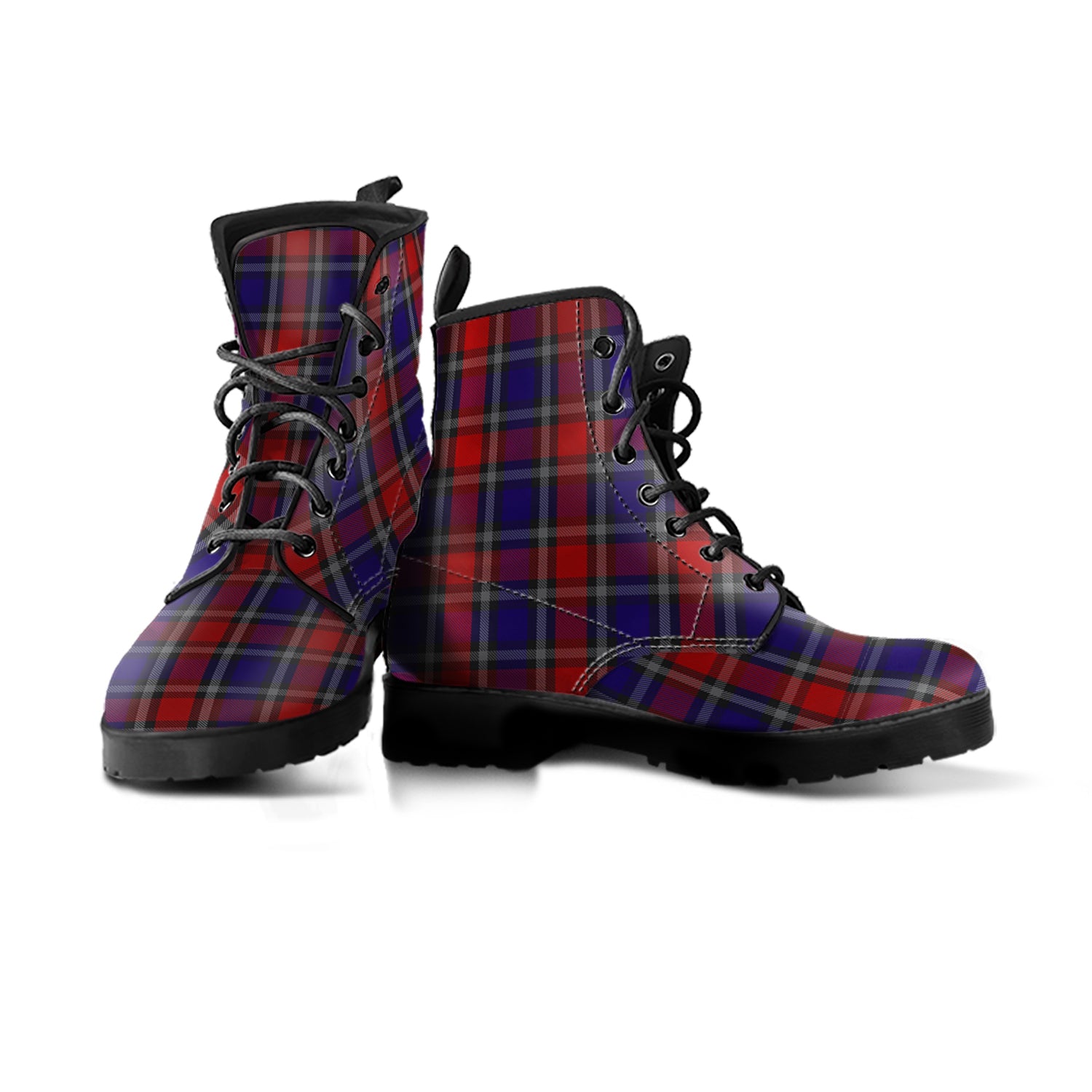 clark-red-tartan-leather-boots