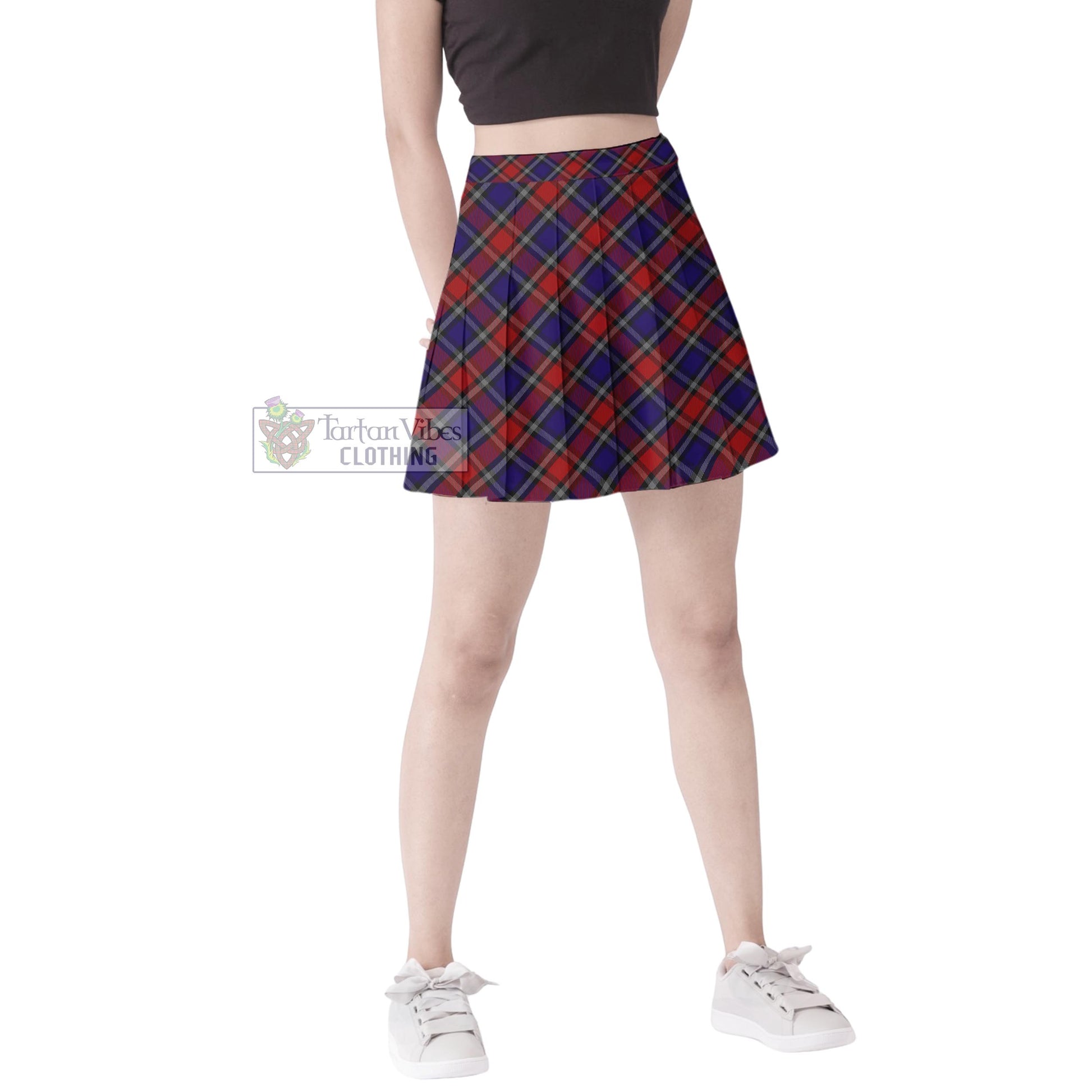 Tartan Vibes Clothing Clark Red Tartan Women's Plated Mini Skirt