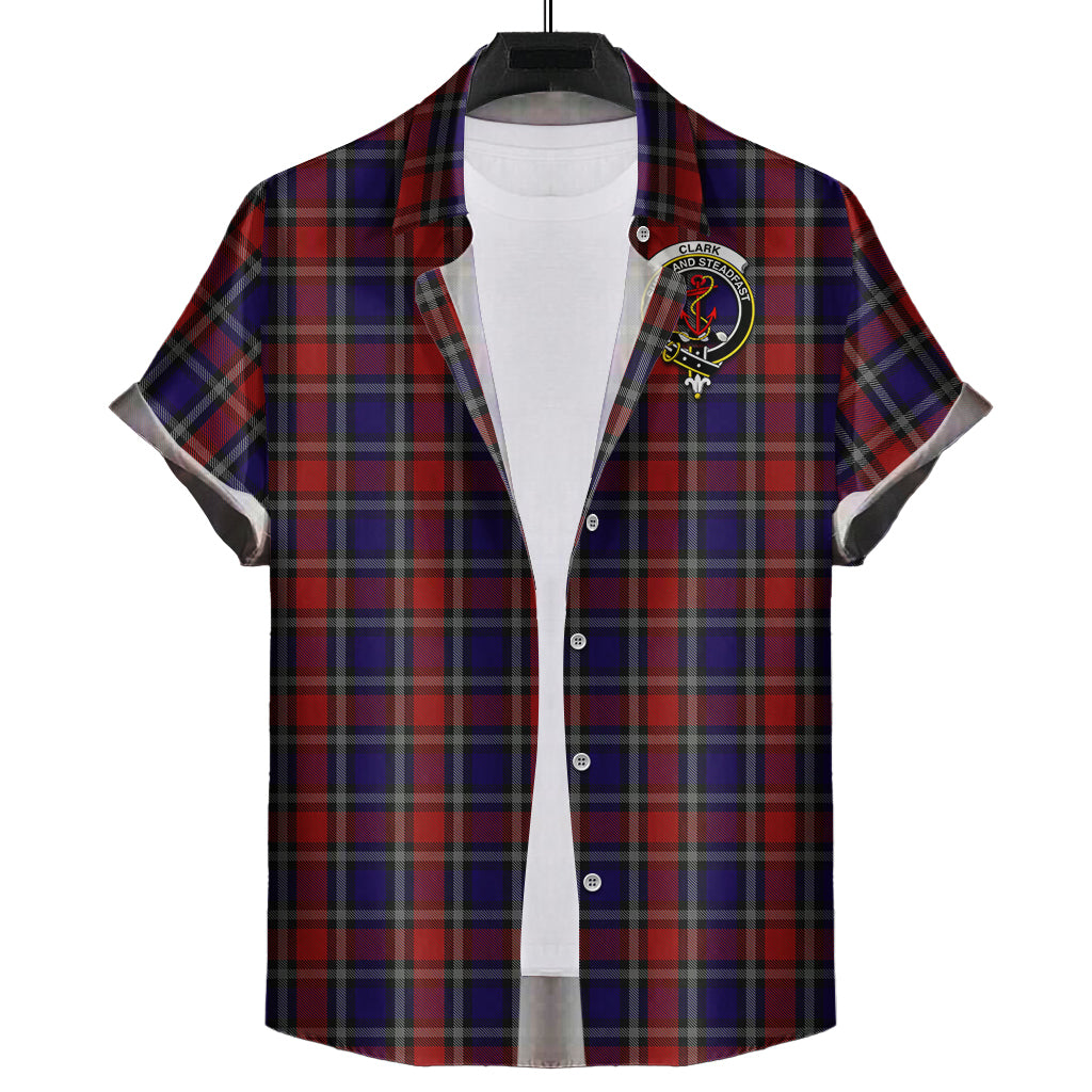 clark-red-tartan-short-sleeve-button-down-shirt-with-family-crest