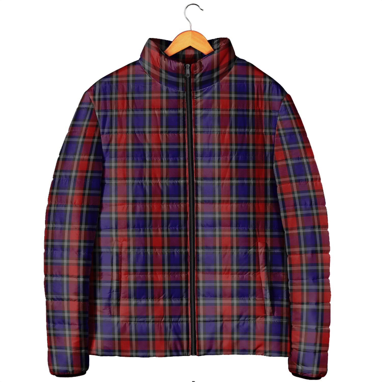 Clark Red Tartan Padded Jacket Men's Padded Jacket - Tartan Vibes Clothing