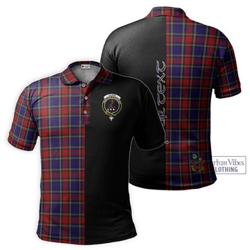 Clark Red Tartan Polo Shirt with Family Crest and Half Of Me Style