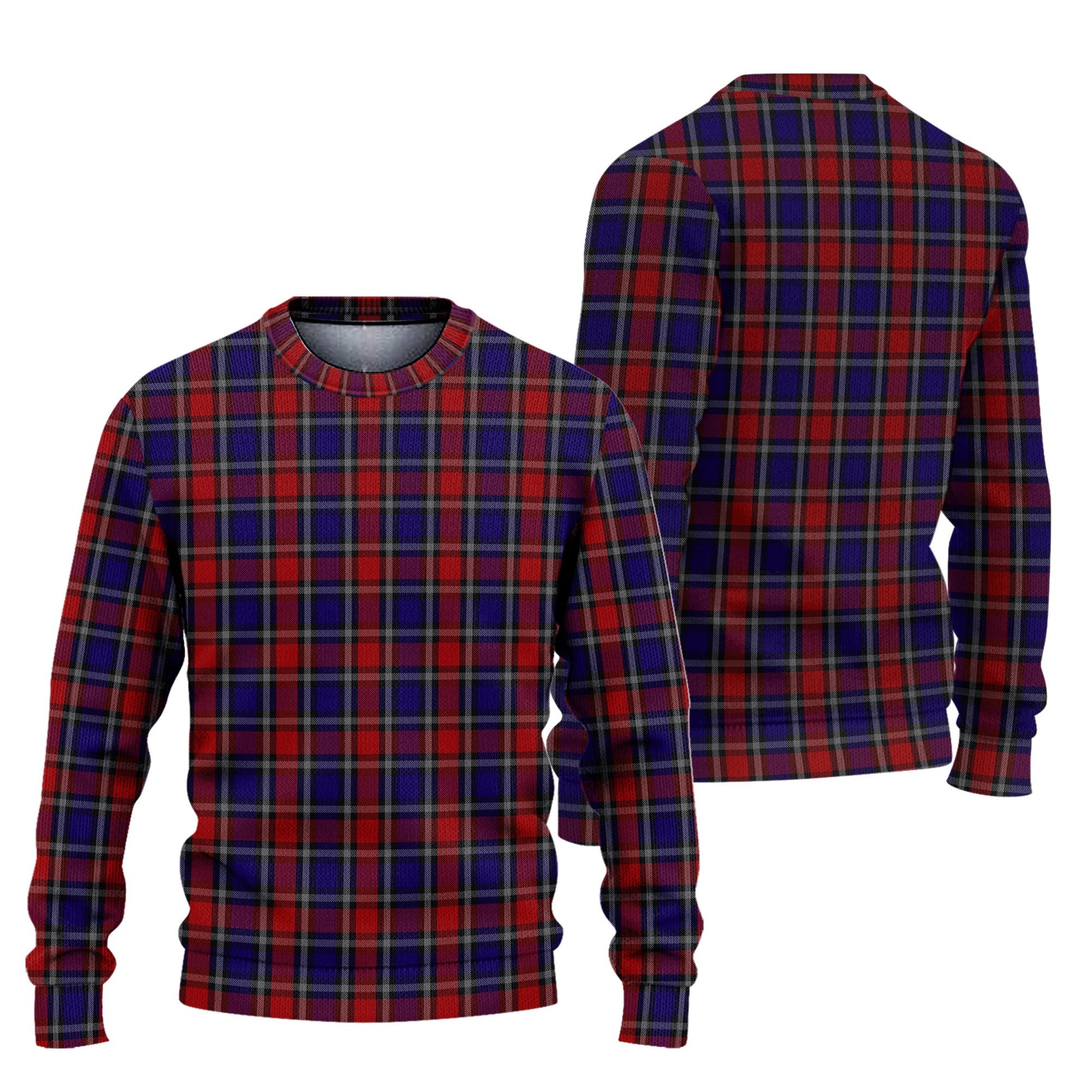 Clark Red Tartan Knitted Sweater Unisex - Tartanvibesclothing