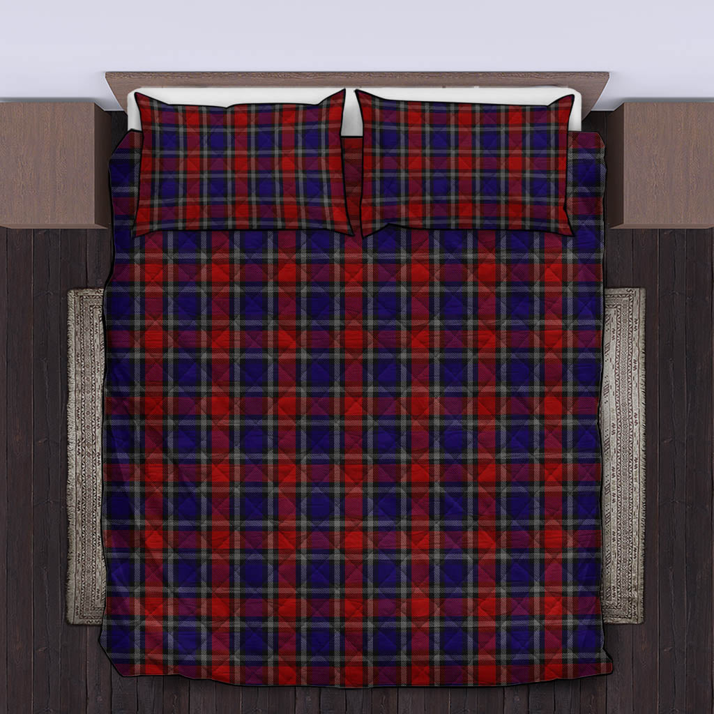 Clark Red Tartan Quilt Bed Set King - Tartan Vibes Clothing