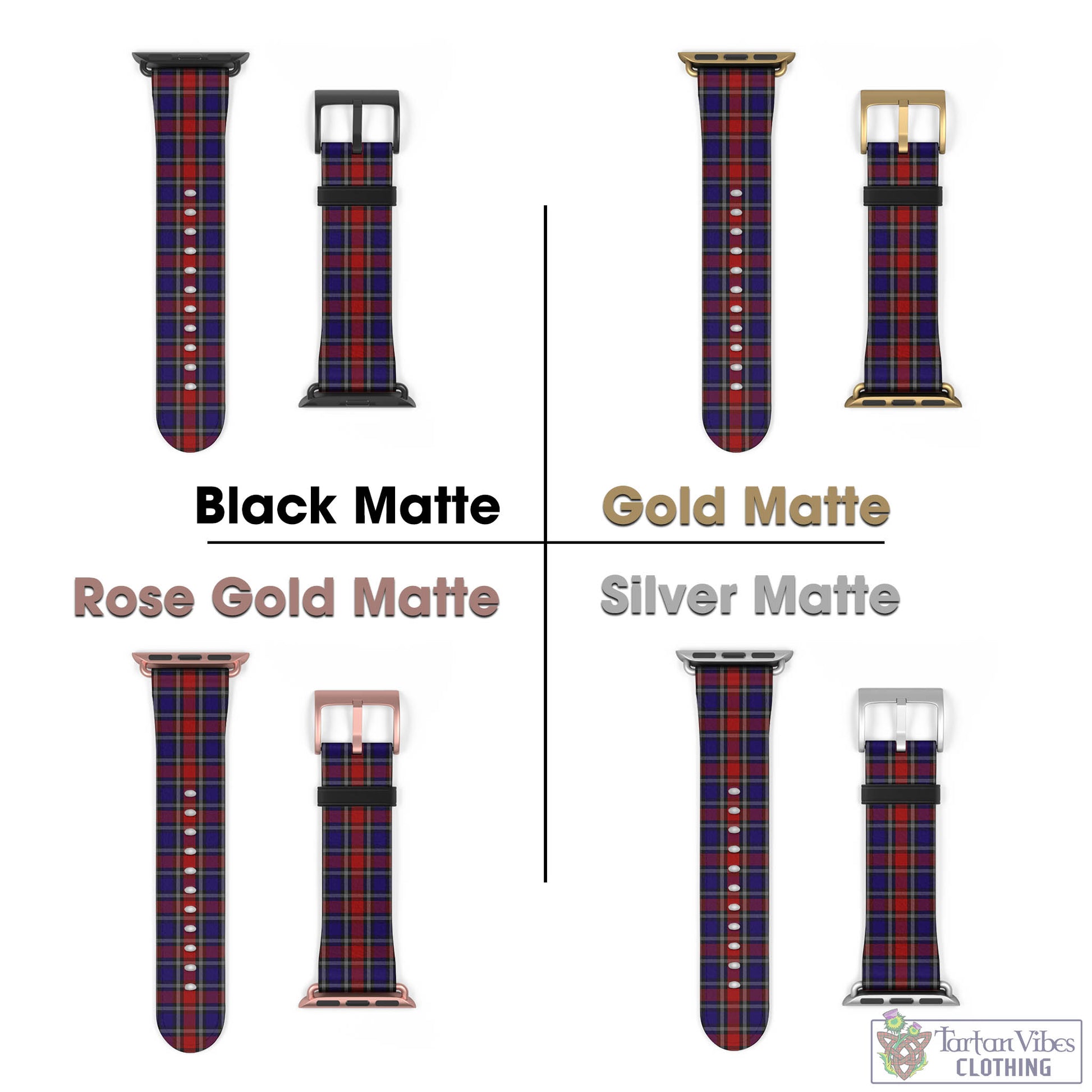 Tartan Vibes Clothing Clark Red Tartan Watch Band