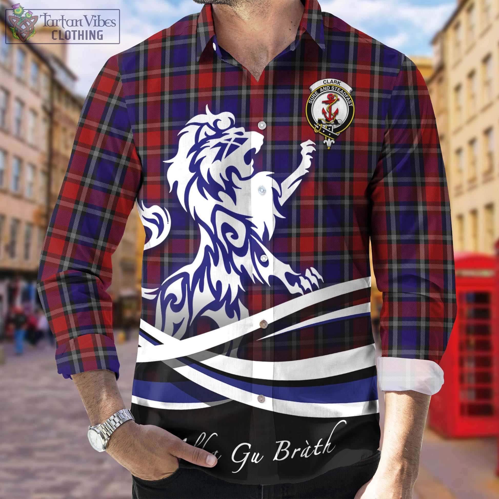 clark-red-tartan-long-sleeve-button-up-shirt-with-alba-gu-brath-regal-lion-emblem