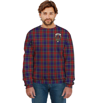 Clark Red Tartan Sweatshirt with Family Crest