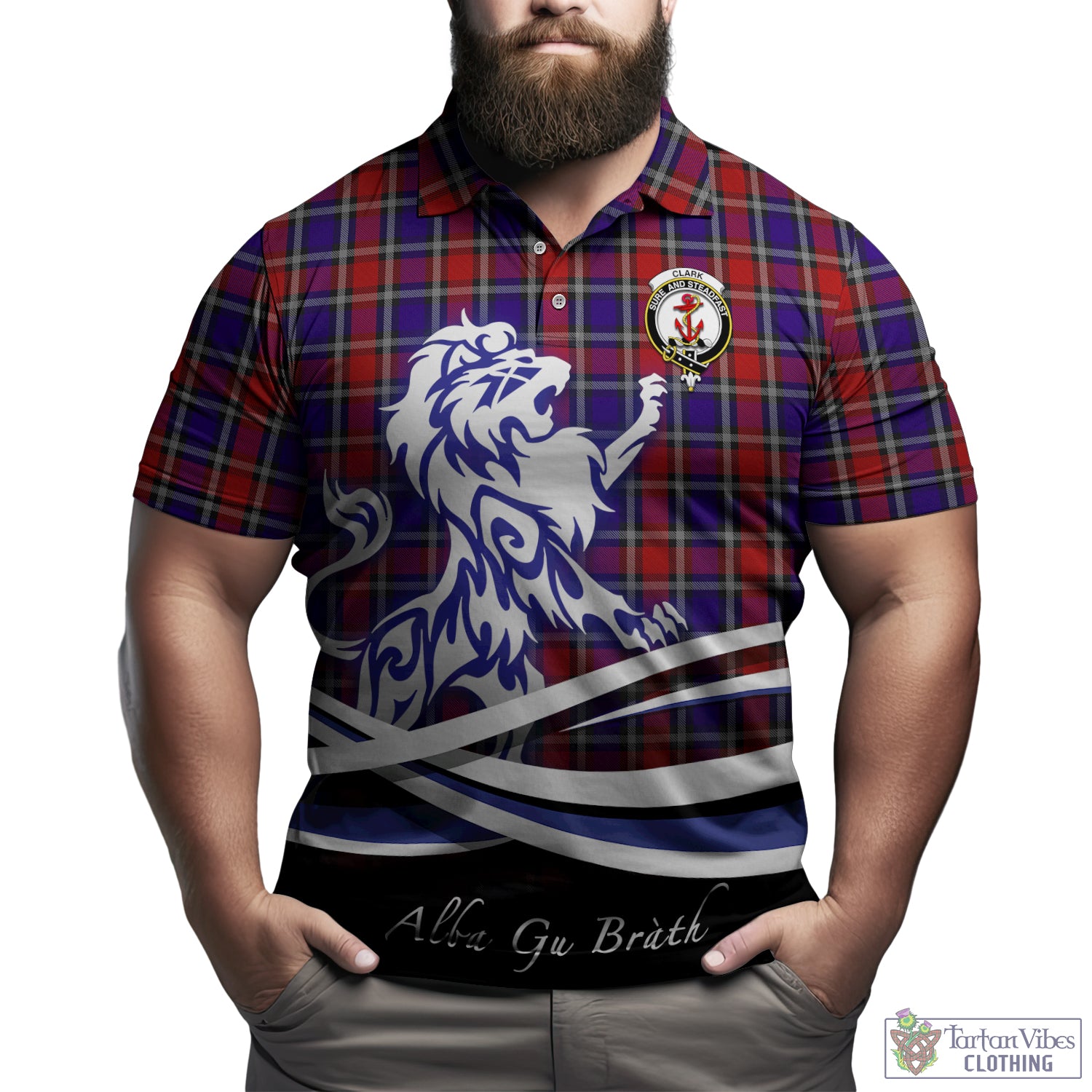 clark-red-tartan-polo-shirt-with-alba-gu-brath-regal-lion-emblem