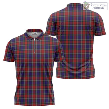 Clark Red Tartan Zipper Polo Shirt