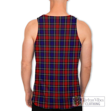 Clark Red Tartan Men's Tank Top with Family Crest DNA In Me Style