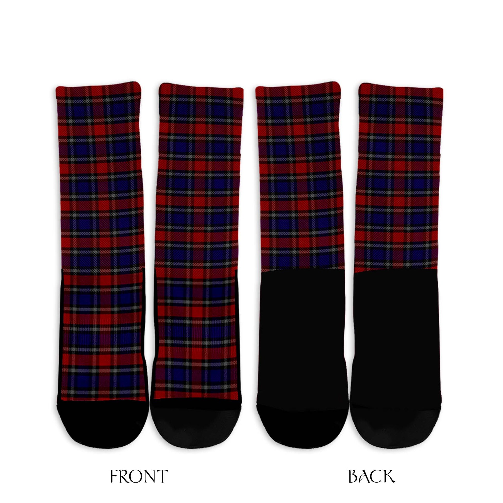 Clark Red Tartan Crew Socks - Tartanvibesclothing