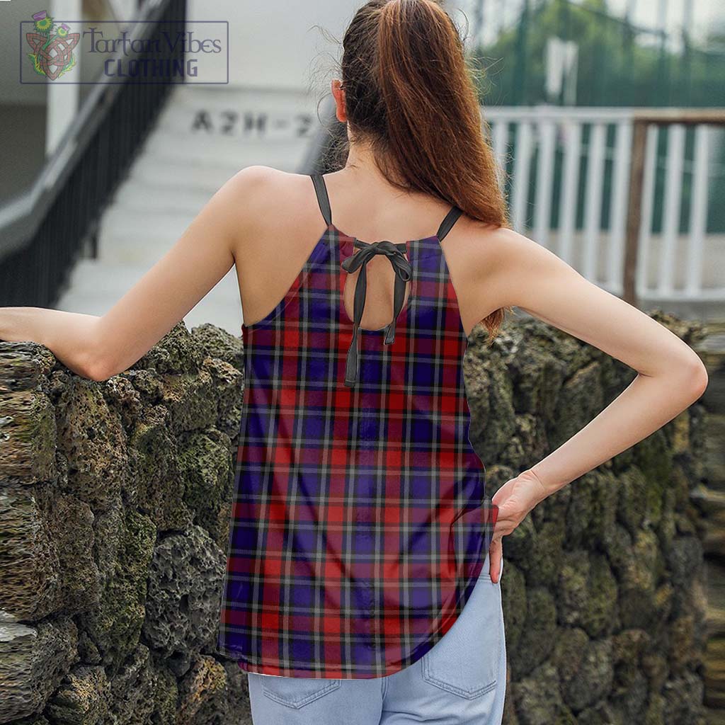 Tartan Vibes Clothing Clark Red Tartan Loose Halter Neck Camisole