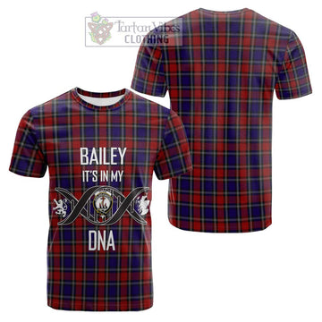 Clark Red Tartan Cotton T-shirt with Family Crest DNA In Me Style