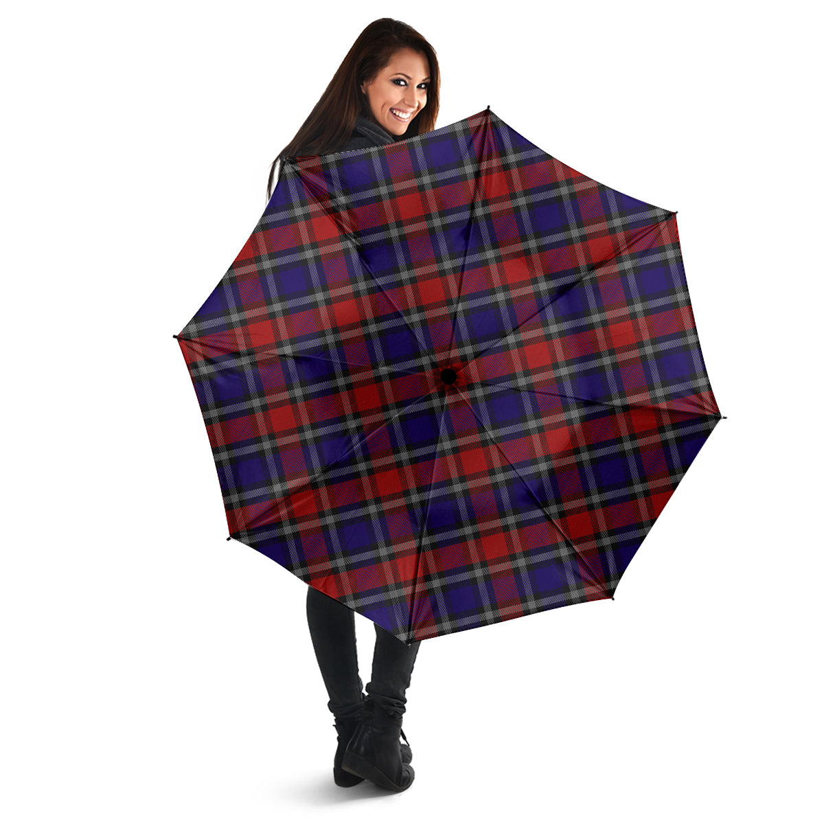 Clark Red Tartan Umbrella - Tartanvibesclothing