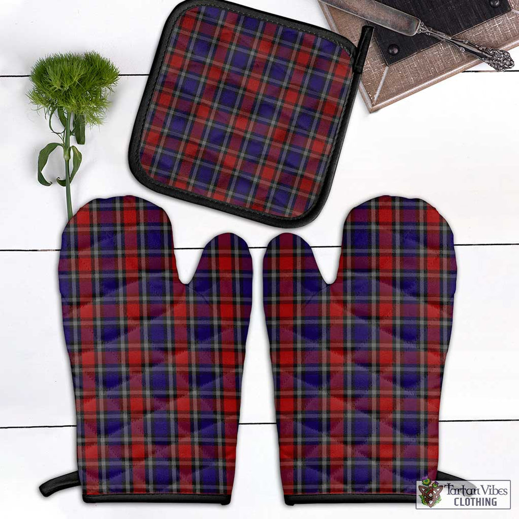 Clark Red Tartan Combo Oven Mitt & Pot-Holder Combo 1 Oven Mitt & 1 Pot-Holder Black - Tartan Vibes Clothing