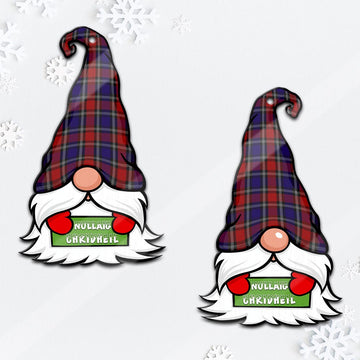 Clark Red Gnome Christmas Ornament with His Tartan Christmas Hat