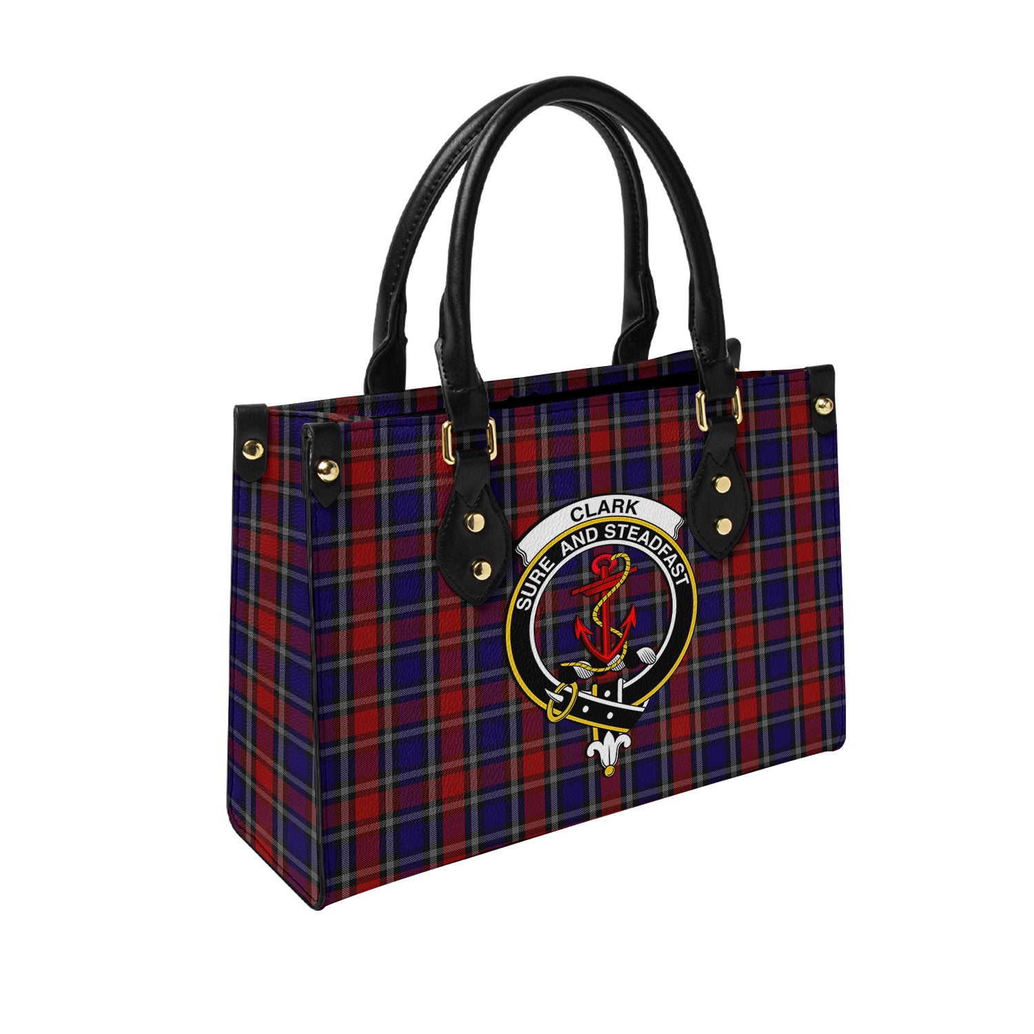 clark-red-tartan-leather-bag-with-family-crest