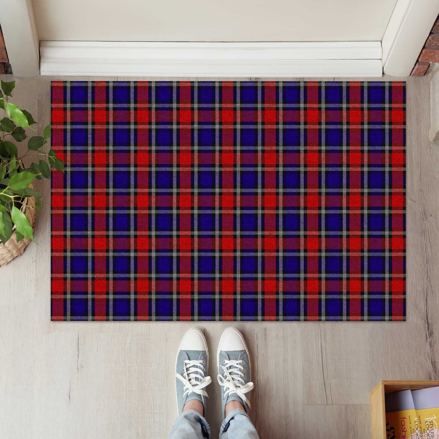 Clark Red Tartan Door Mat - Tartanvibesclothing