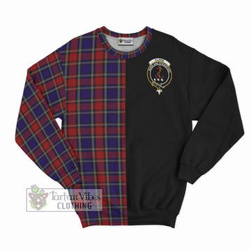 Clark Red Tartan Sweatshirt with Family Crest and Half Of Me Style