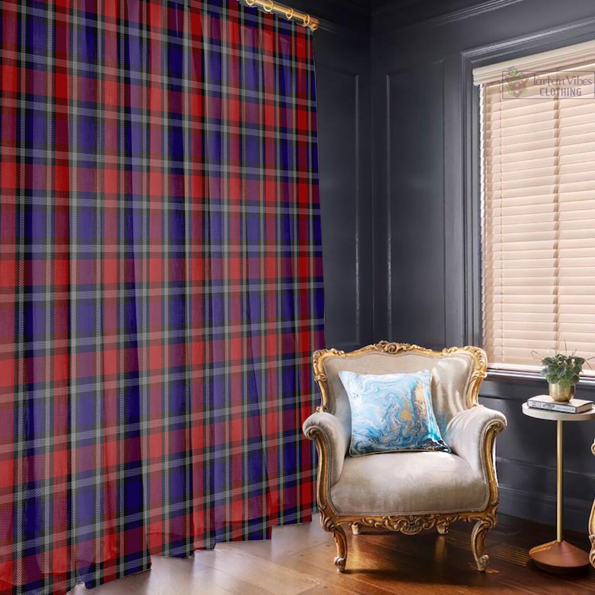 Clark Red Tartan Window Curtain