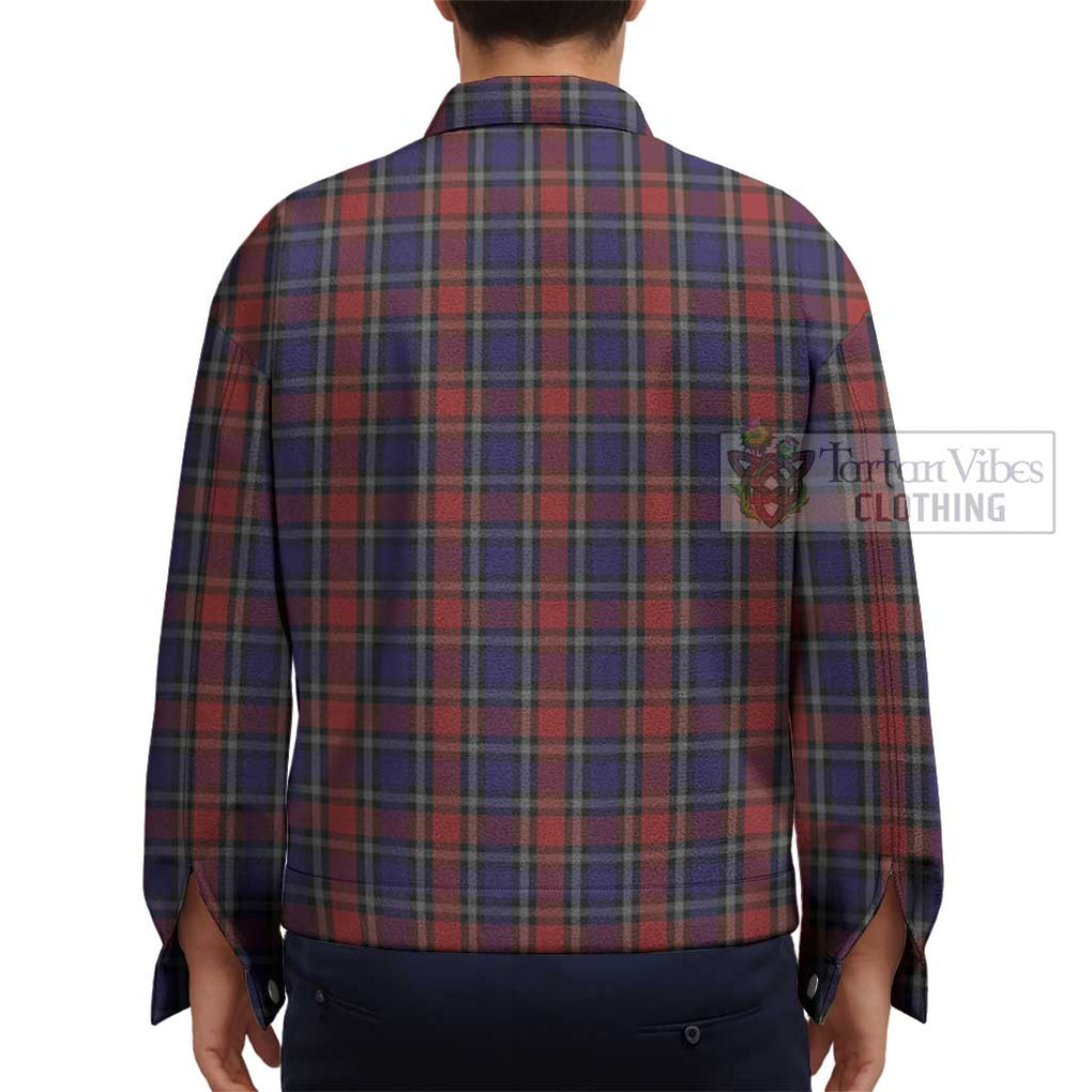 Clark Red Tartan Unisex Lapel Cotton Jacket - Tartan Vibes Clothing